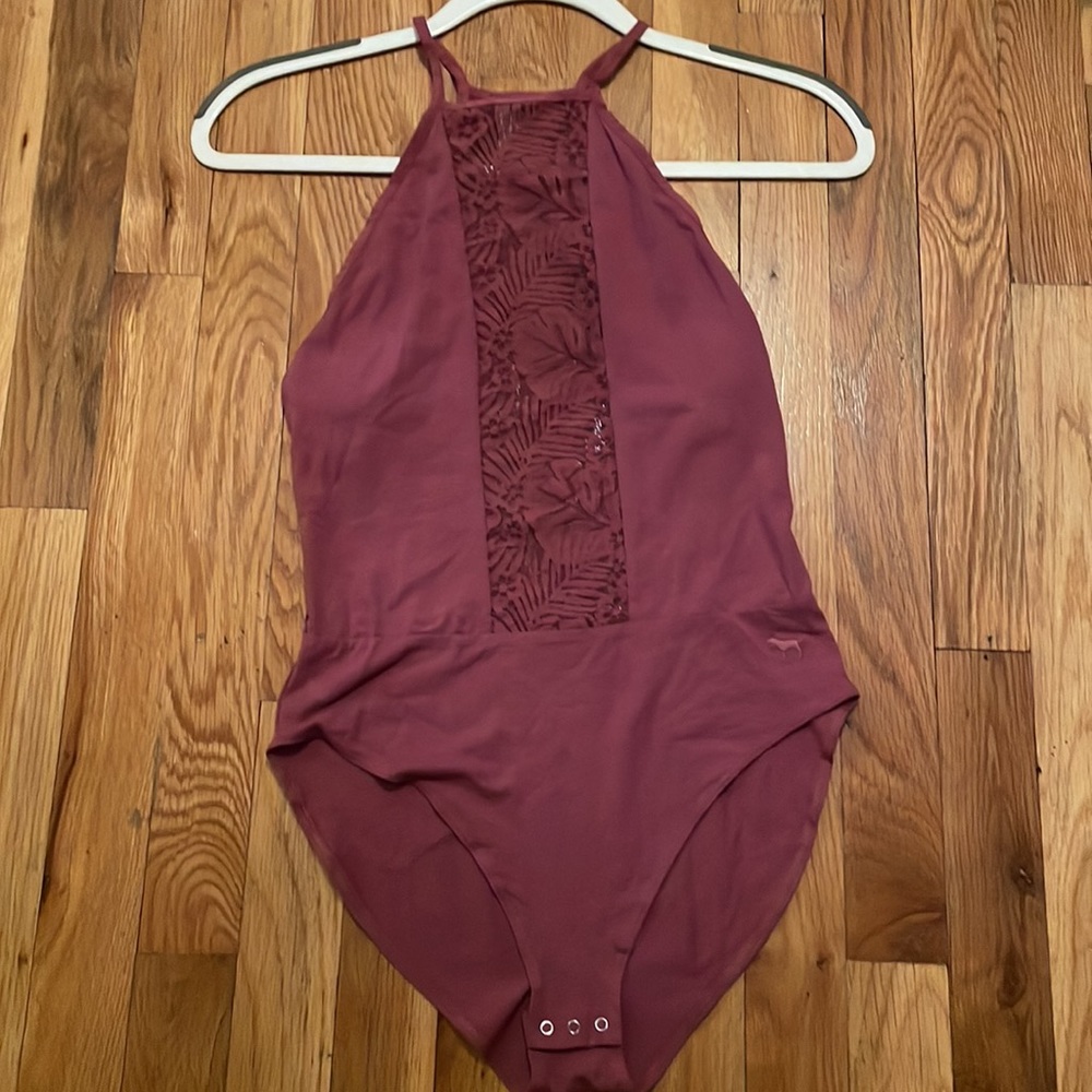 Victorias Secret PINK maroon Bodysuit (S)